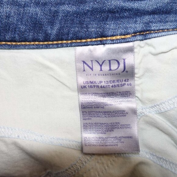 Not Your Daughter's Women's Pedal Pusher Wide Leg Capri Jeans Size 12 Blue Denim - Picture 5 of 8